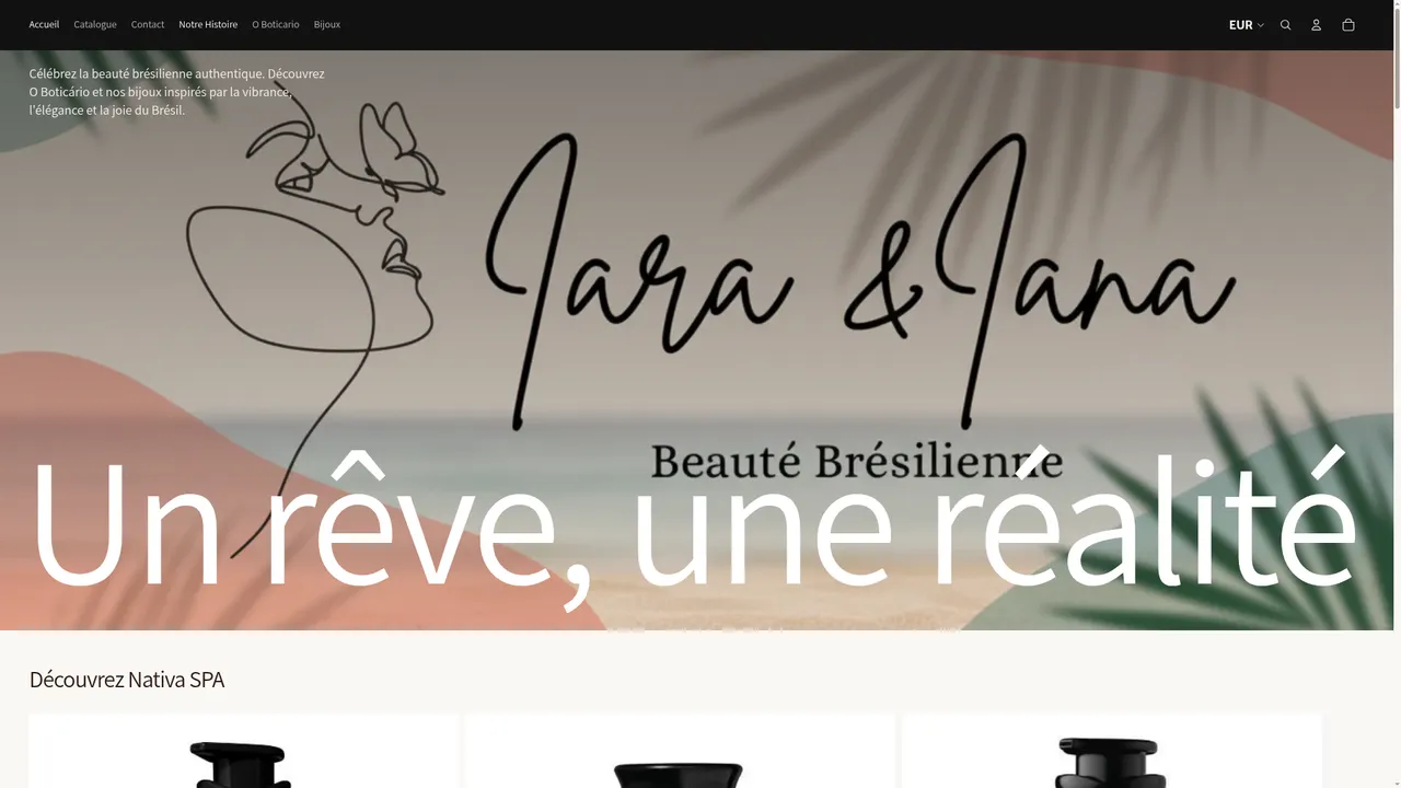 Screenshot de Iara&Iana Beauté Brésilienne