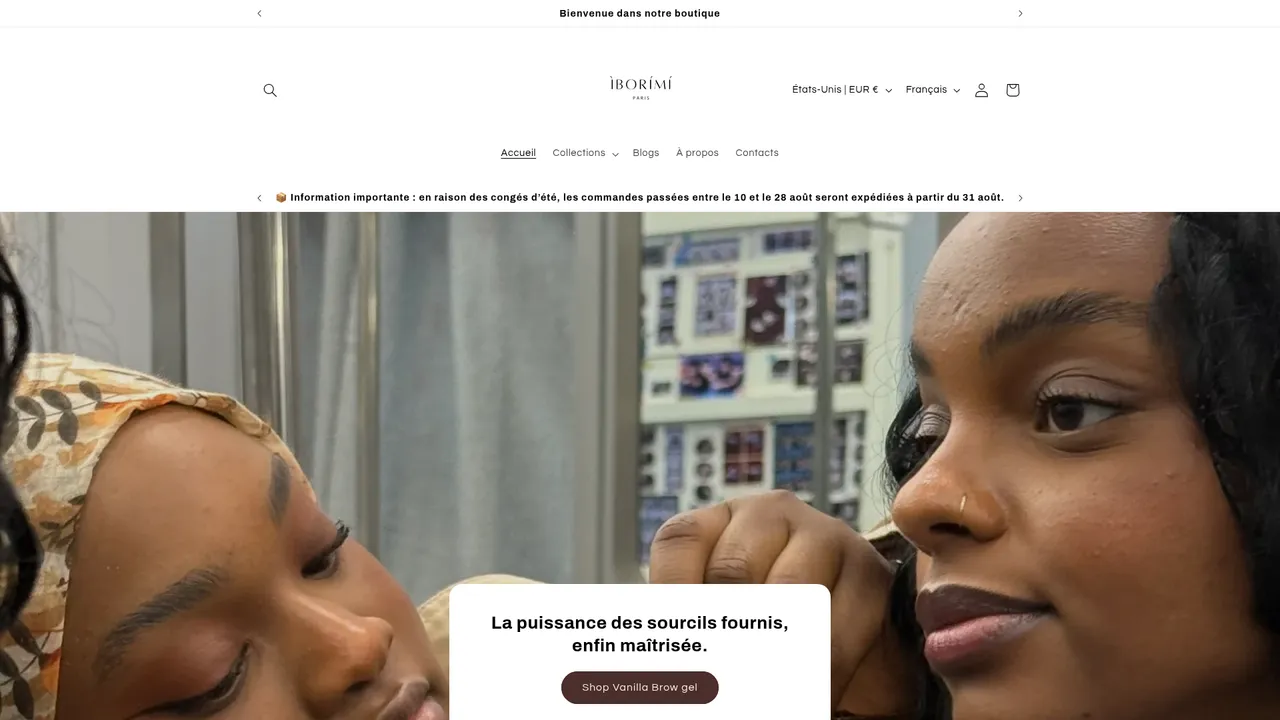 Aperçu du site Iborimi Collections