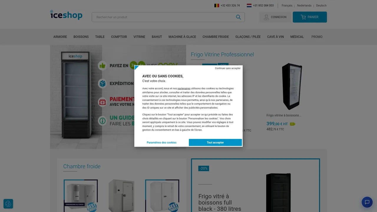 Aperçu du site Ice-shop