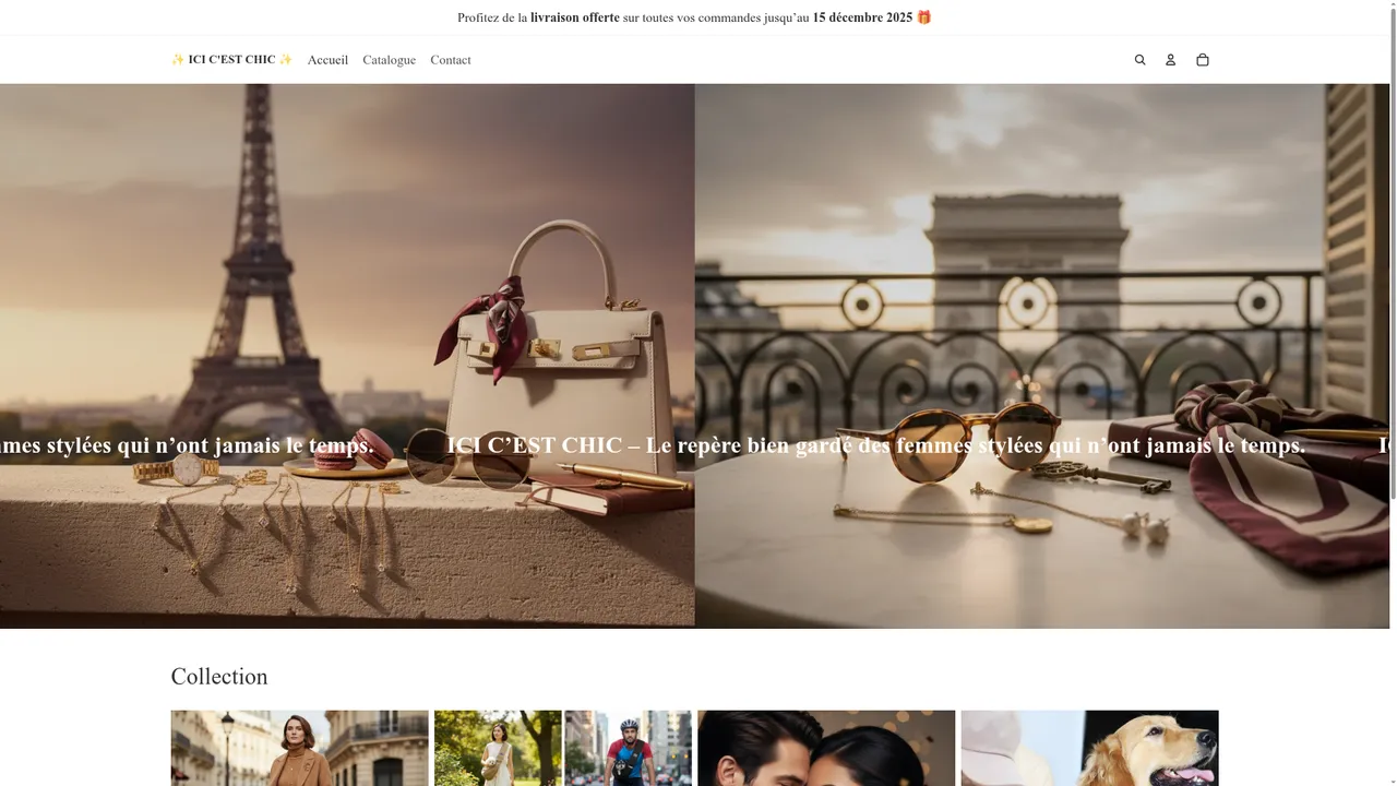 Aperçu du site ✨ ICI C'EST CHIC ✨