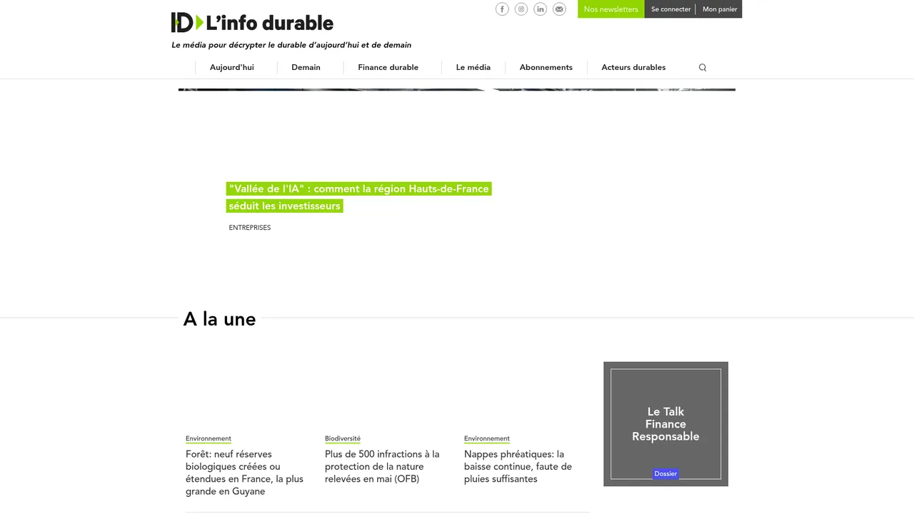 Screenshot de ID, l'Info Durable