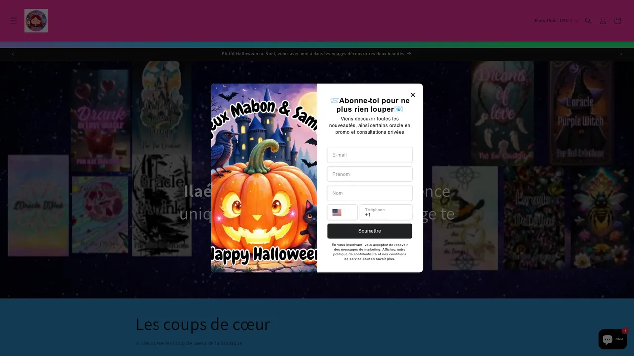 Aperçu du site Ilaé Créations