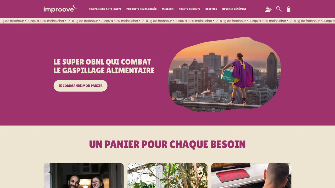 Aperçu du site improove.ca