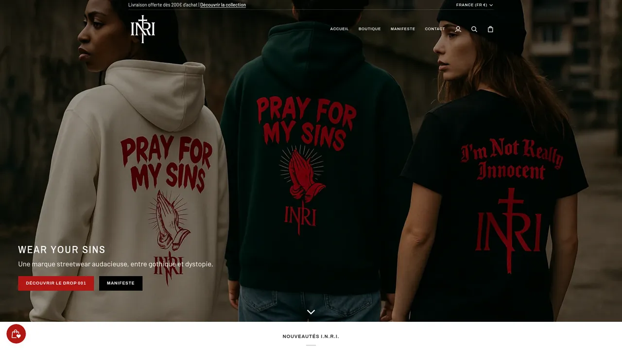 Screenshot de I.N.R.I Clothing