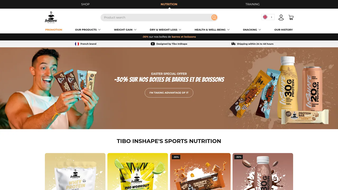 Screenshot de Inshape Nutrition