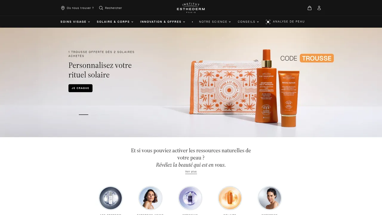 Screenshot de Institut Esthederm®