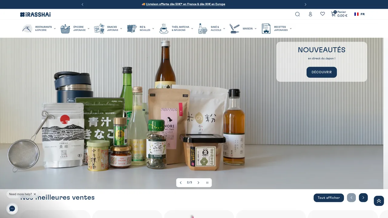 Screenshot de irasshai.co