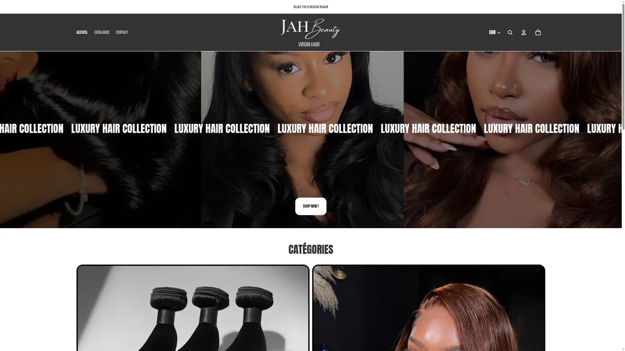 Aperçu du site JAH BEAUTY & CO