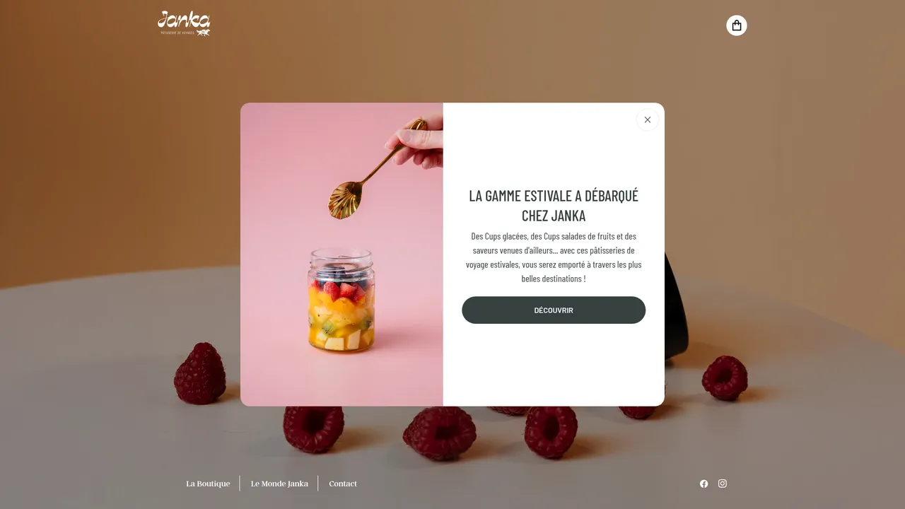 Aperçu du site Janka-patisserie