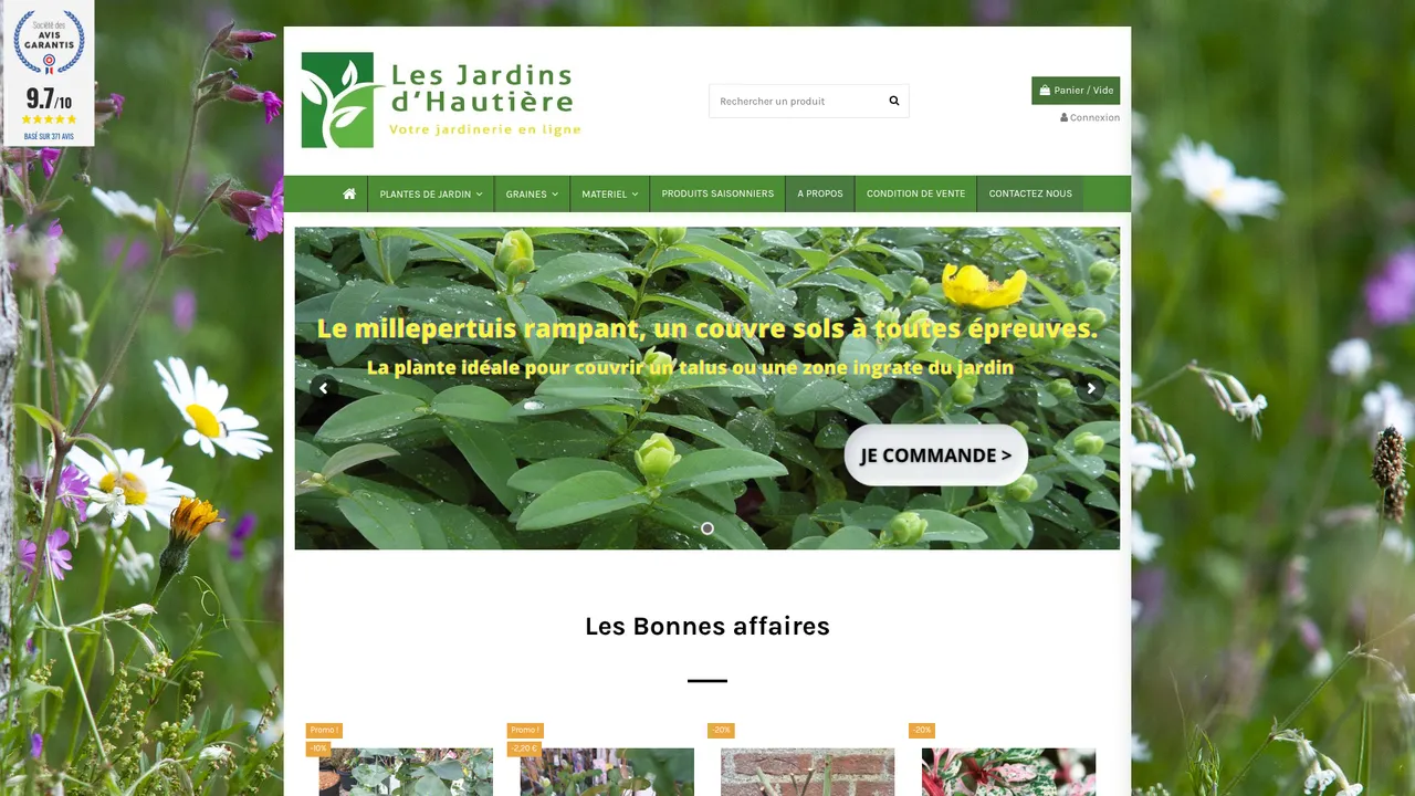 Screenshot de Jardinerie en ligne