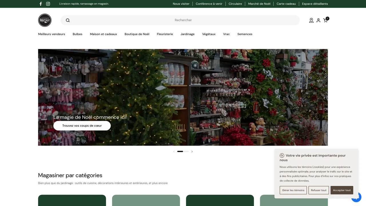 Screenshot de Jardinerie Fortier