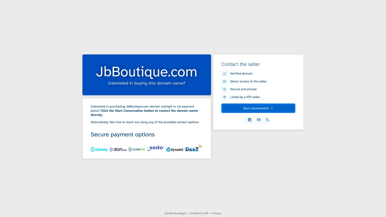 Aperçu du site JBBOUTIQUE Spécialiste de la vente articles neufs et occasions
