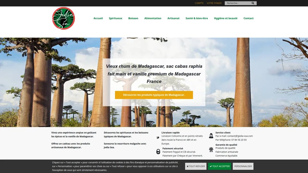 Aperçu du site Jedia-Soa