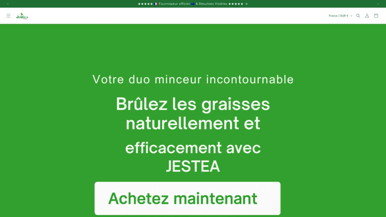 Screenshot de JESTEA® – Thé Minceur & Gélules Brûle-Graisses | Cure Ventre Plat Natu