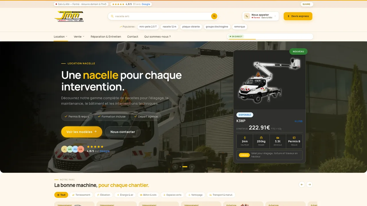 Screenshot de jmm-location.com