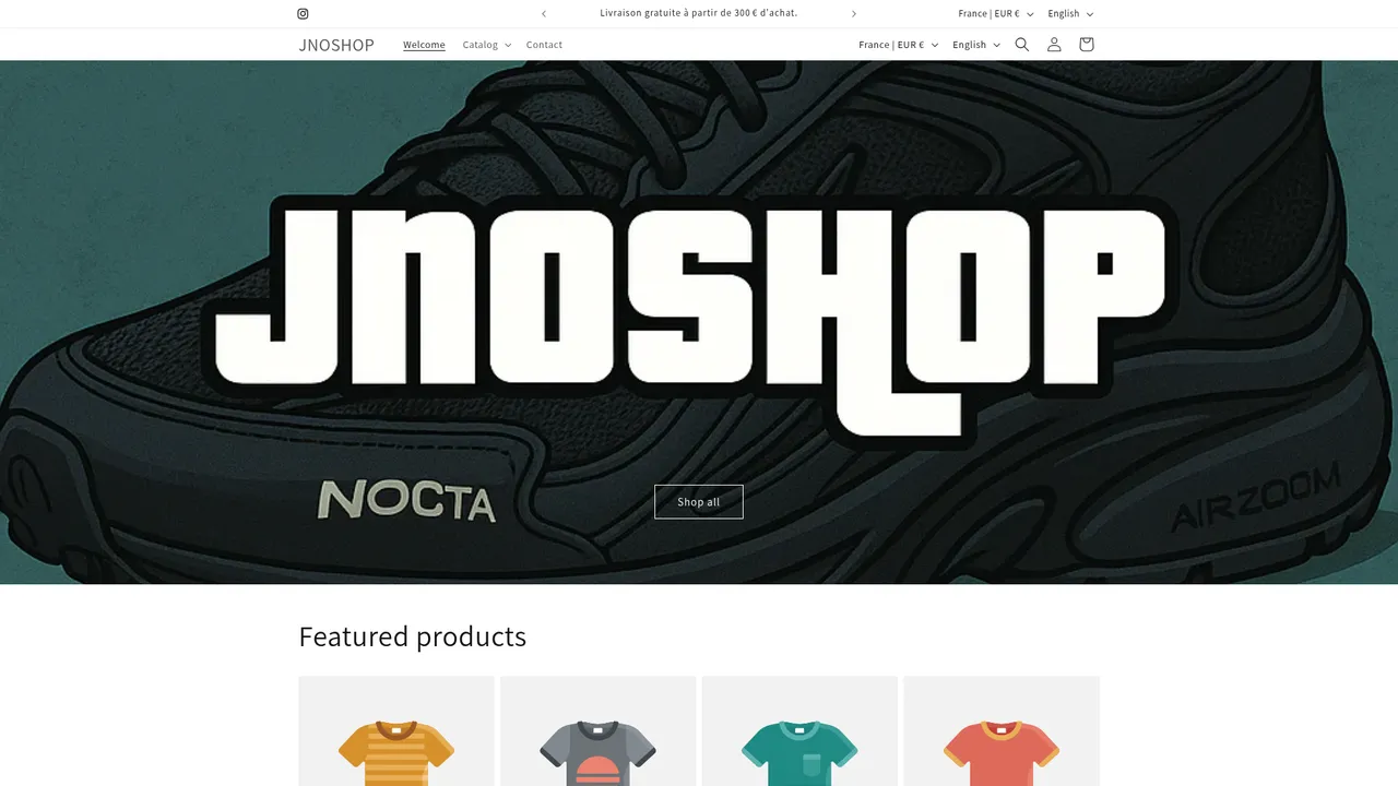 Aperçu du site JNOSHOP