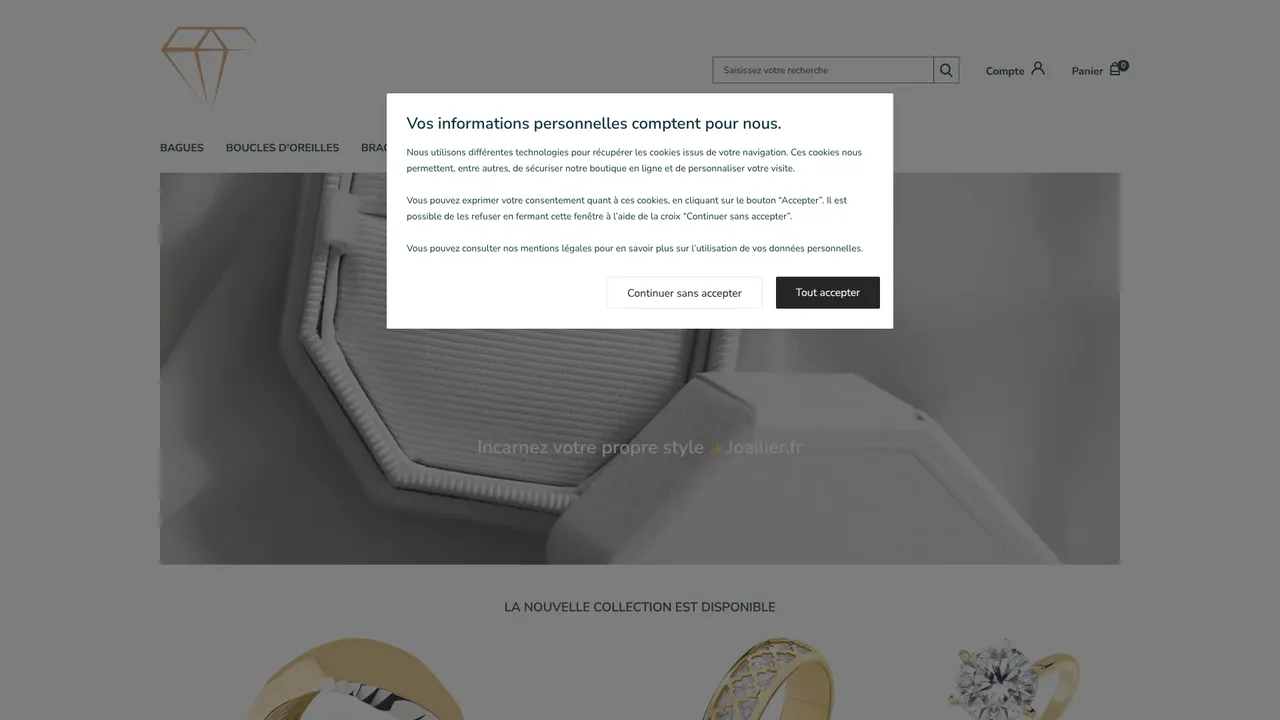 Aperçu du site Joailier