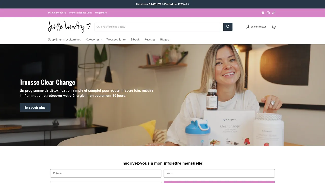 Screenshot de Joëlle Landry Naturopathe