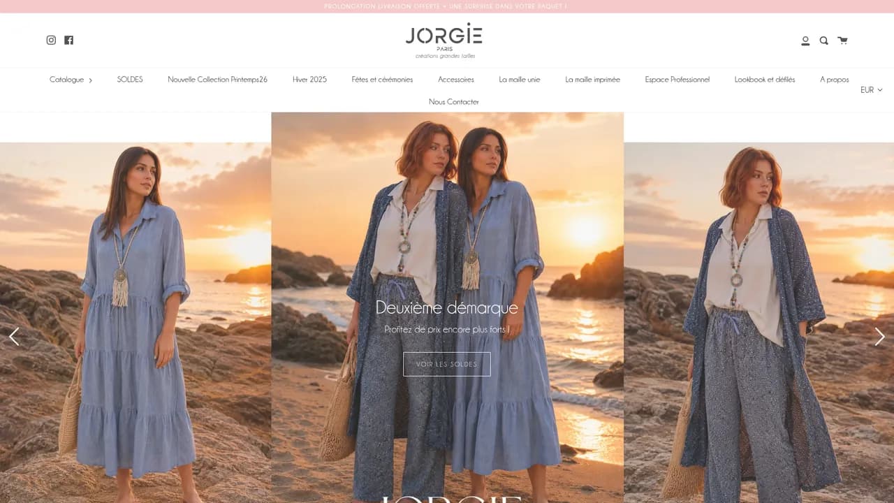 Aperçu du site JORGIE PARIS