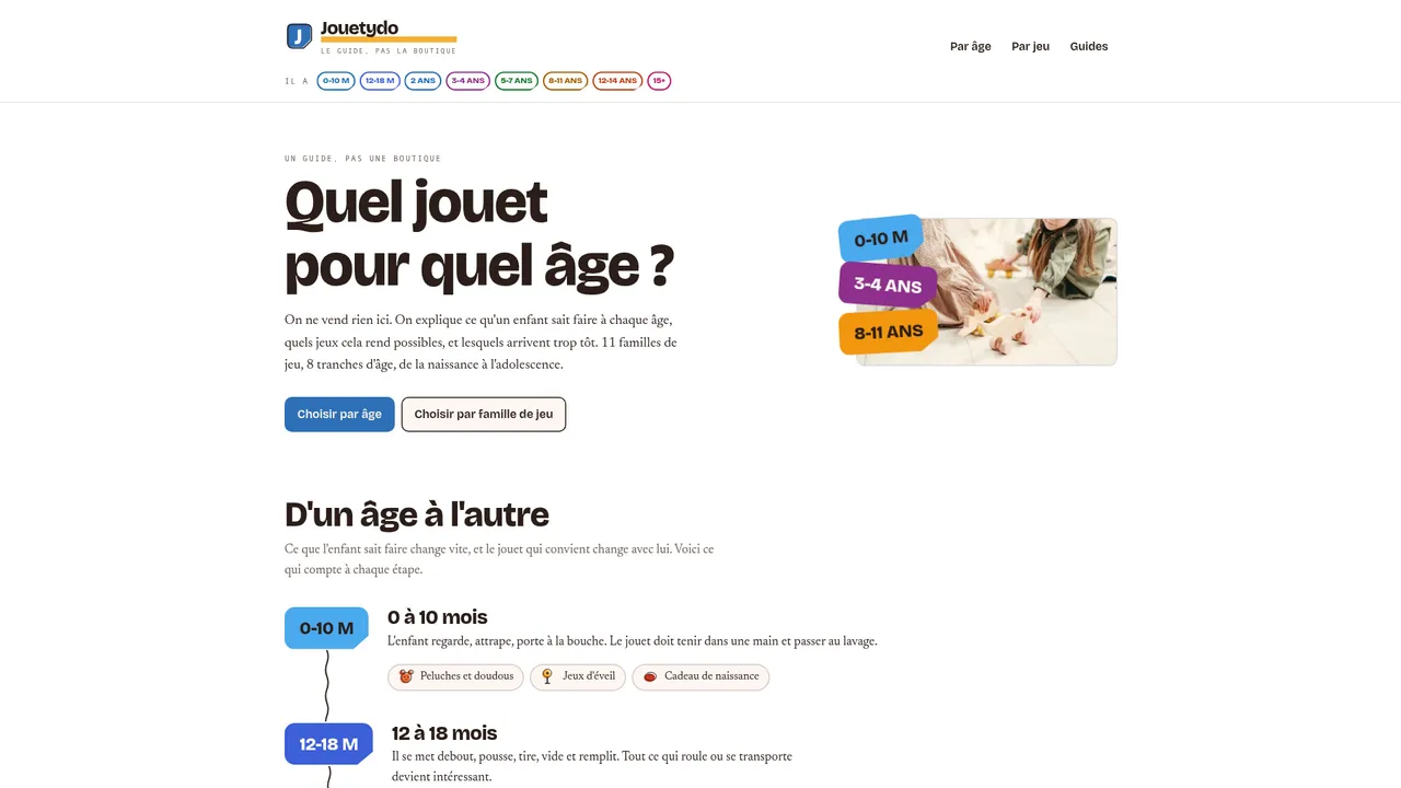 Aperçu du site jouetydo