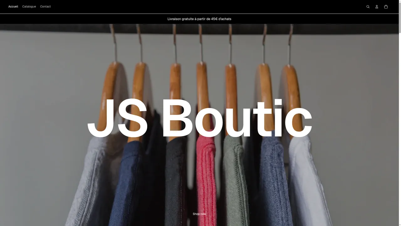 Screenshot de JS Boutic
