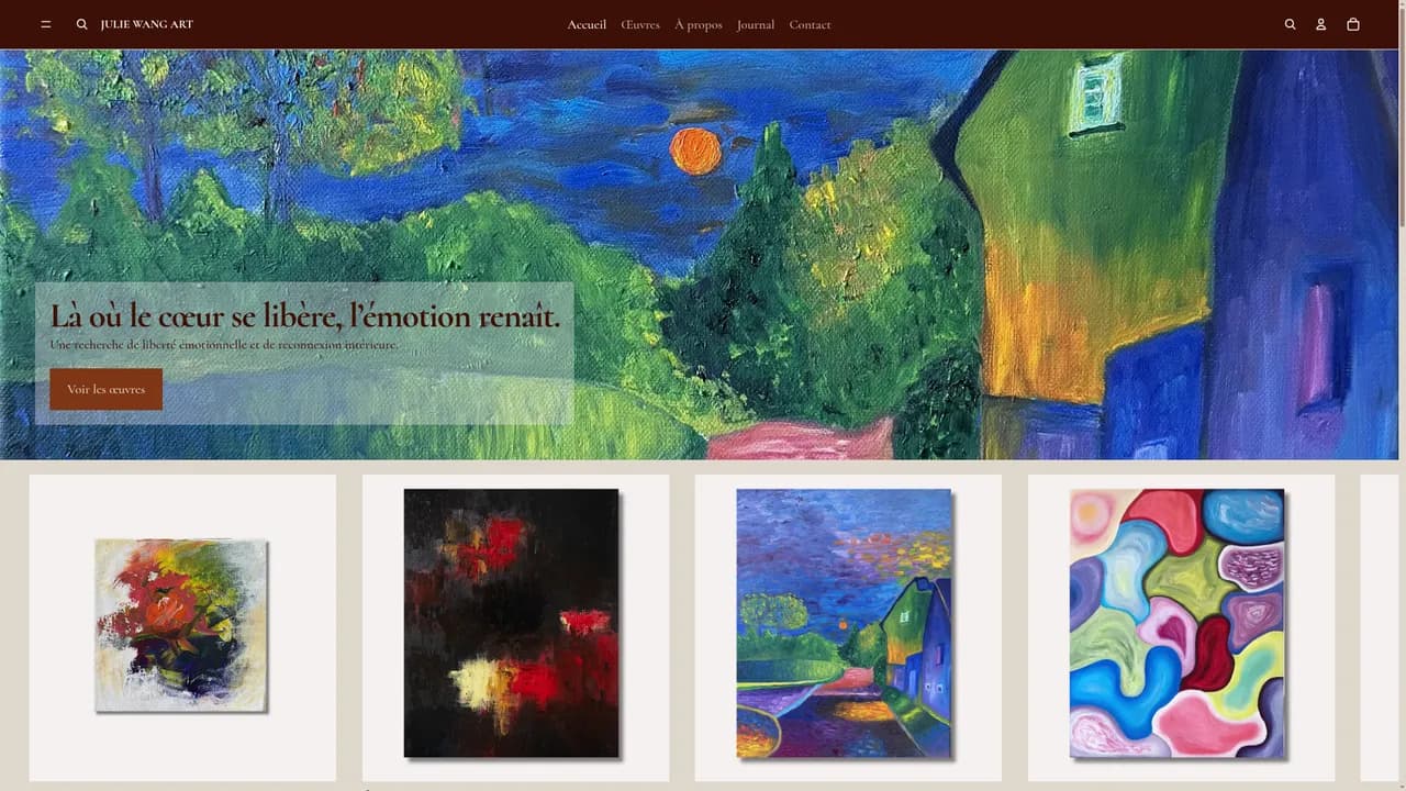 Aperçu du site JULIE WANG ART