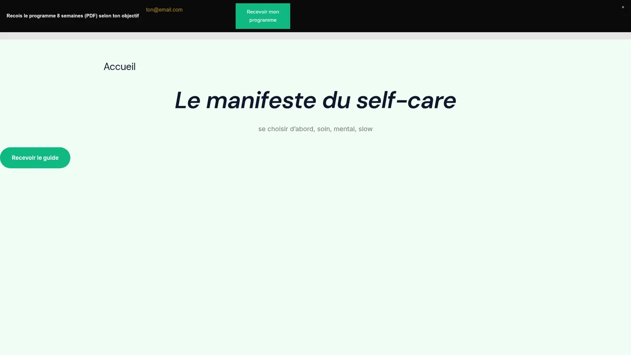 Aperçu du site Justpoursoi, vente de cosmétiques bio