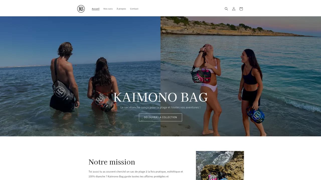 Screenshot de kaimono-bag.com