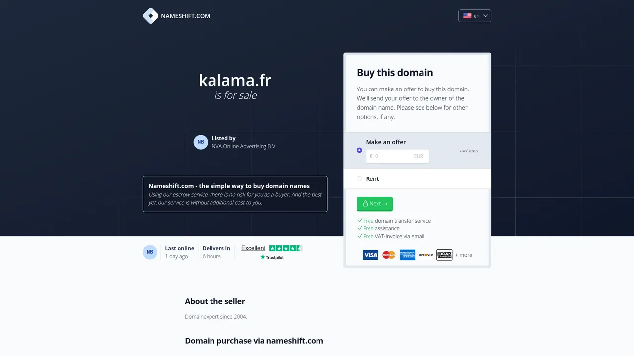 Aperçu du site KALAMA