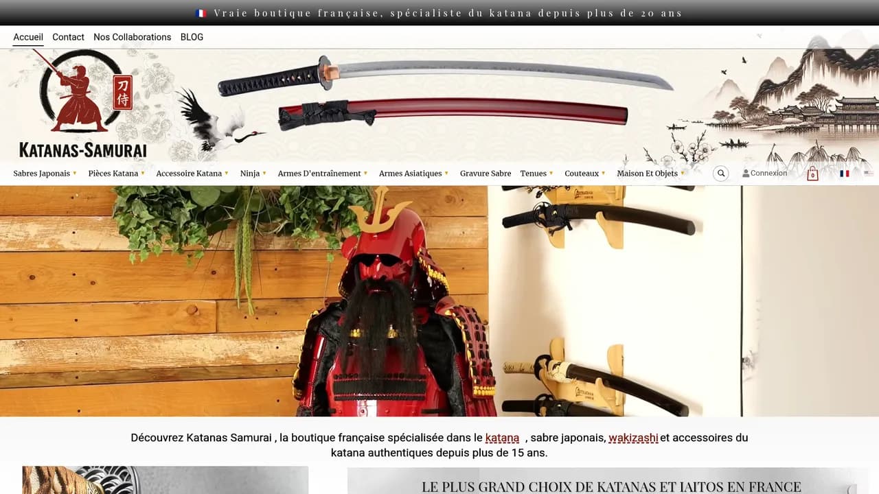 Aperçu du site Katana samurai