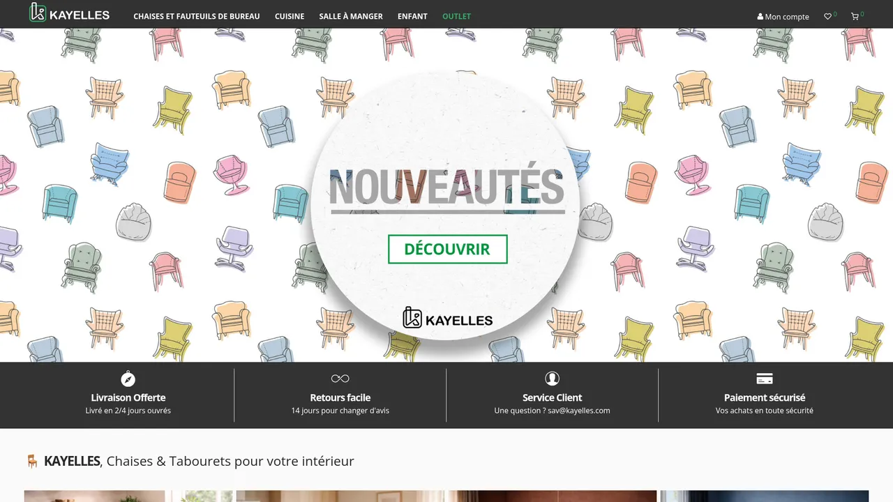 Aperçu du site Kayelles.com