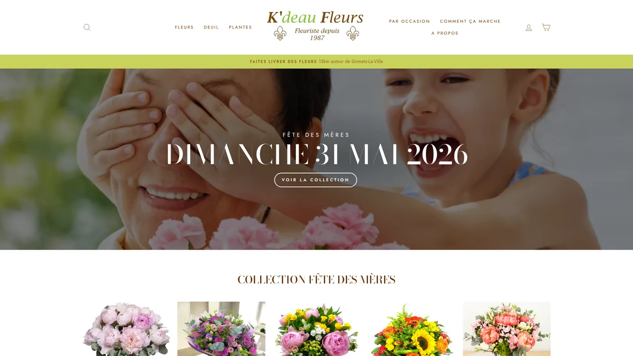 Screenshot de kdeaufleurs.fr
