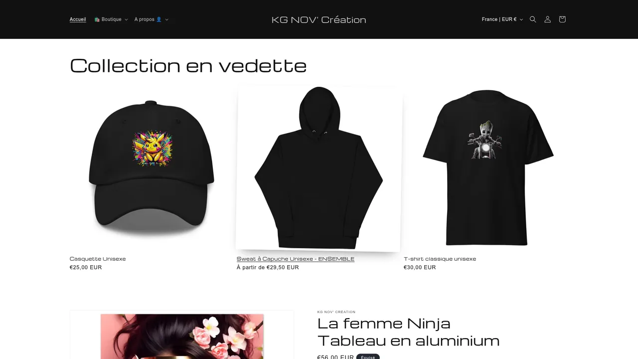 Aperçu du site kgnovcreation.com