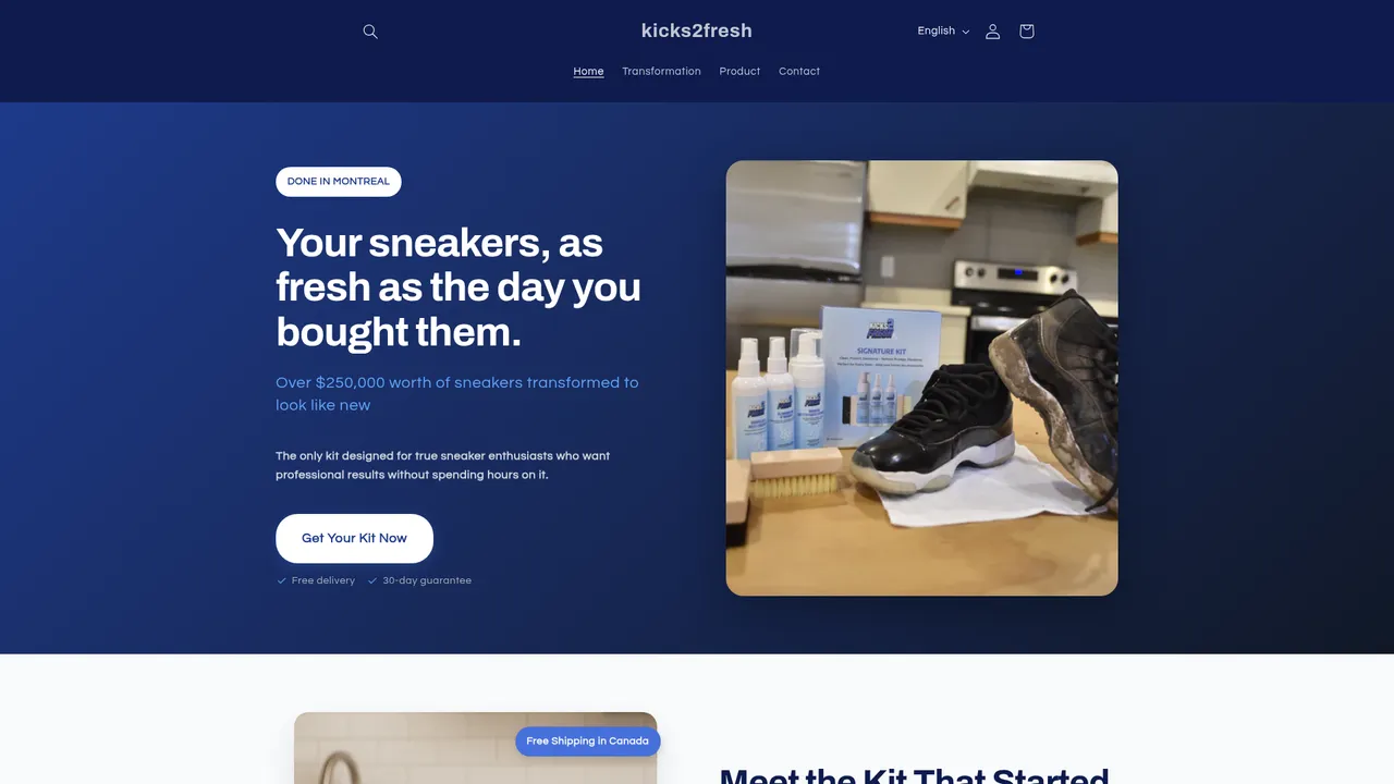 Screenshot de kicks2fresh