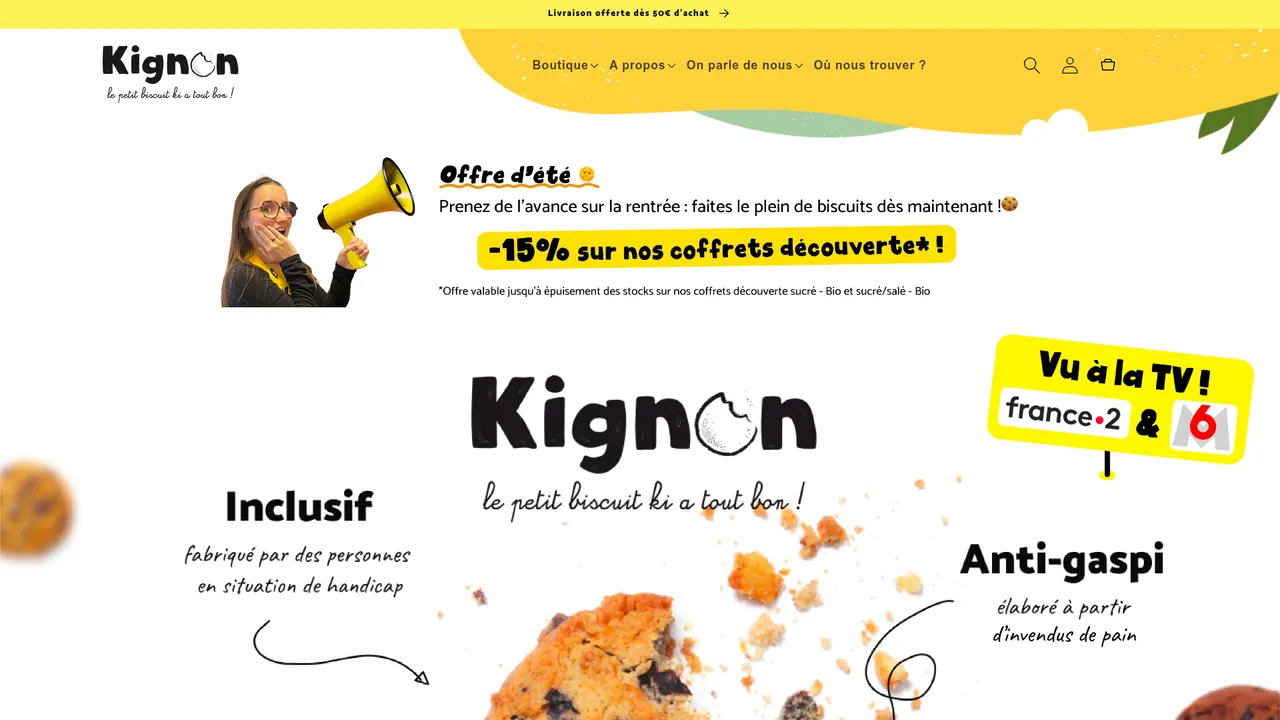 Screenshot de kignon.fr