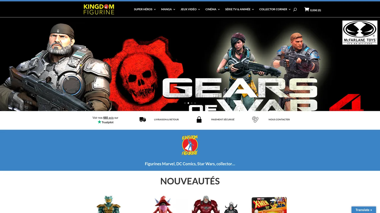 Aperçu du site Kingdom-figurine.fr