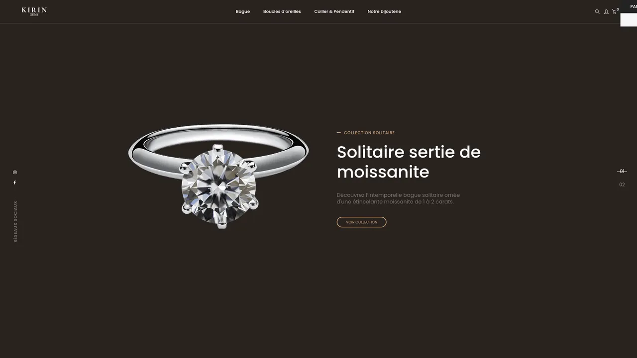 Aperçu du site Kirin Gems