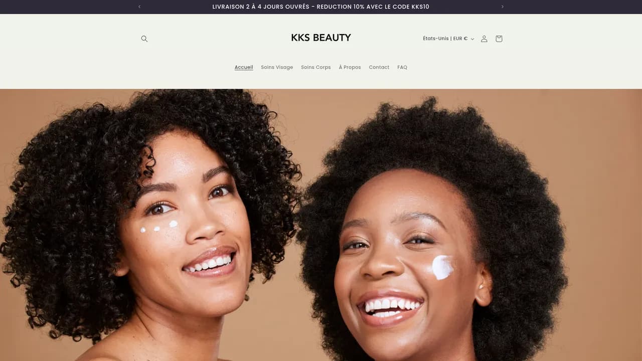 Aperçu du site KKS Beauty