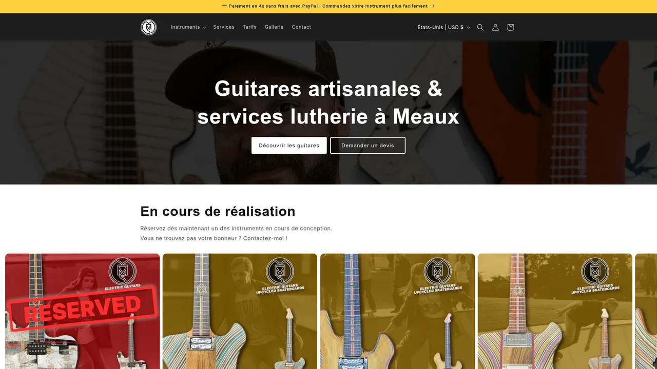 Screenshot de kms-custom.com
