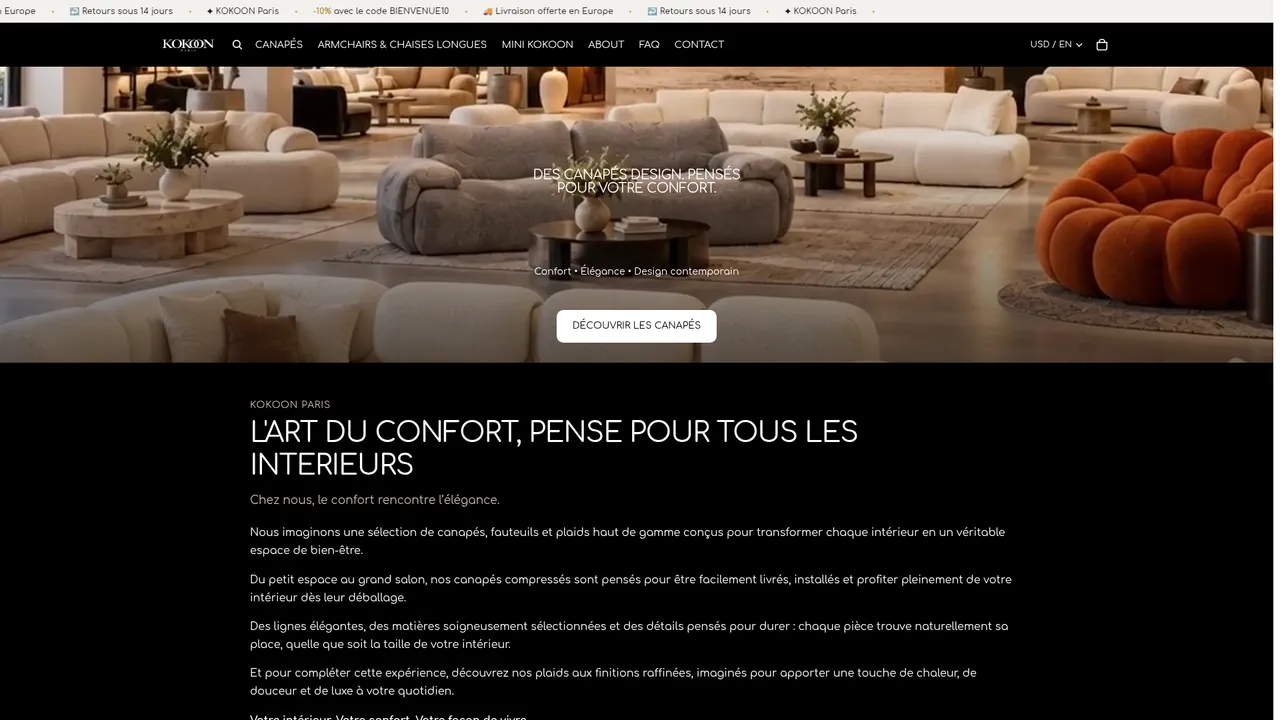Screenshot de KOKOON Paris