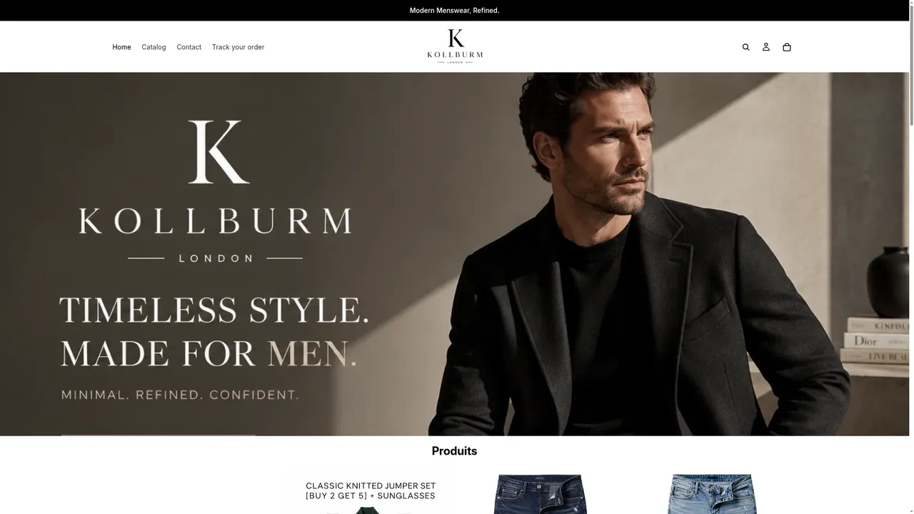 Screenshot de kollburm.store