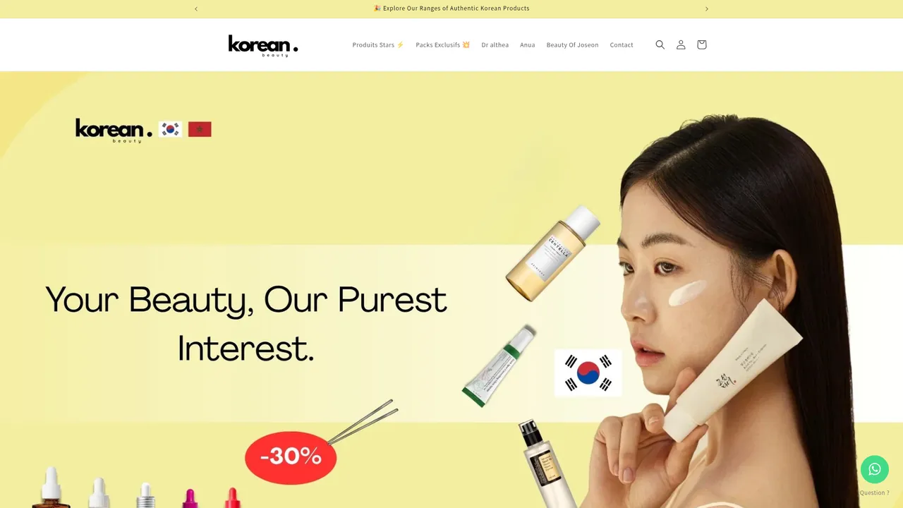 Screenshot de koreanbeauty.ma
