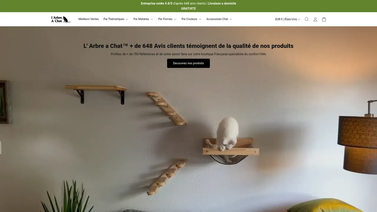 Screenshot de l-arbre-a-chat.com