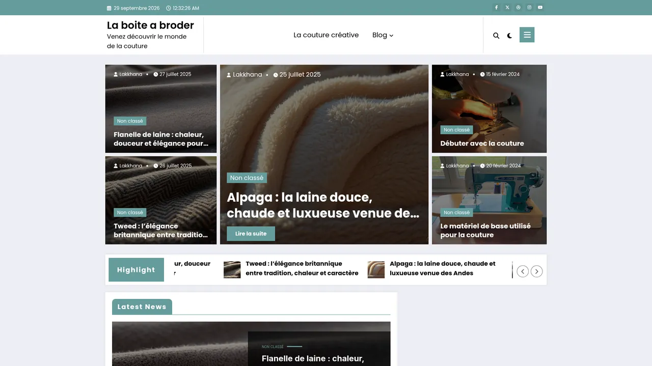 Aperçu du site La boite à broder