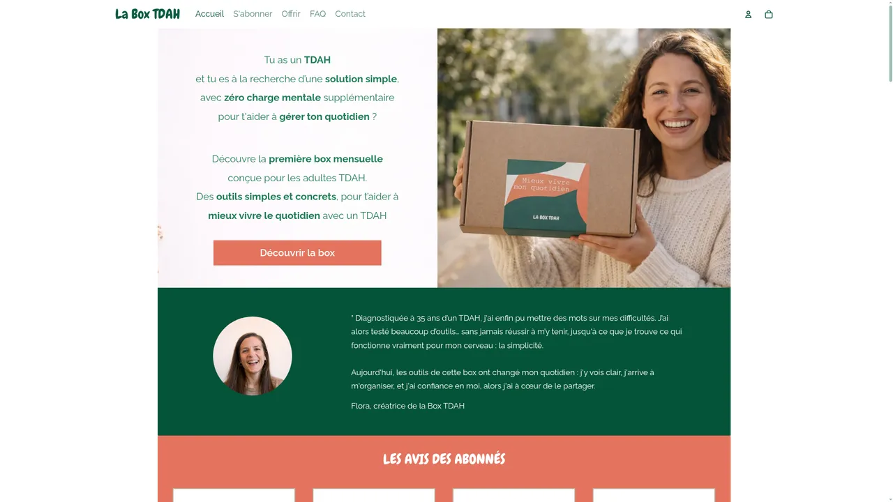 Screenshot de La Box TDAH - Mieux vivre mon quotidien avec un TDAH