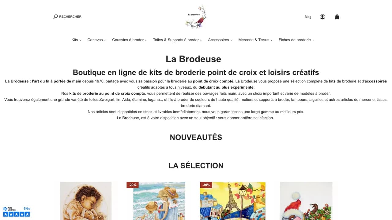 Aperçu du site La Brodeuse
