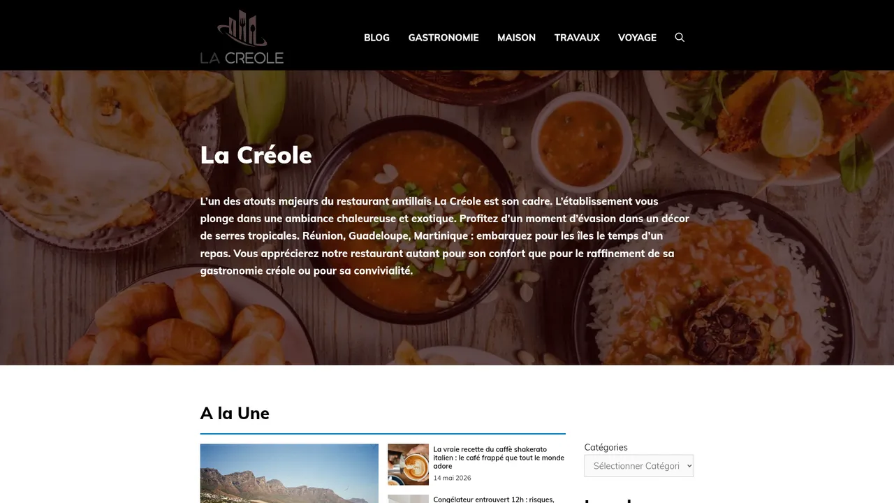 Screenshot de la-creole.fr