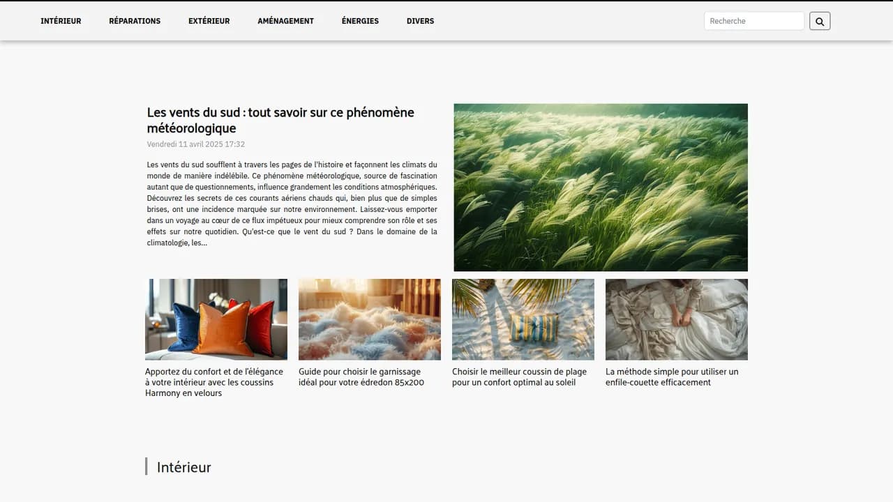 Aperçu du site La Draperie