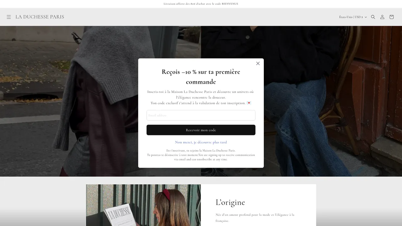 Screenshot de LA DUCHESSE PARIS