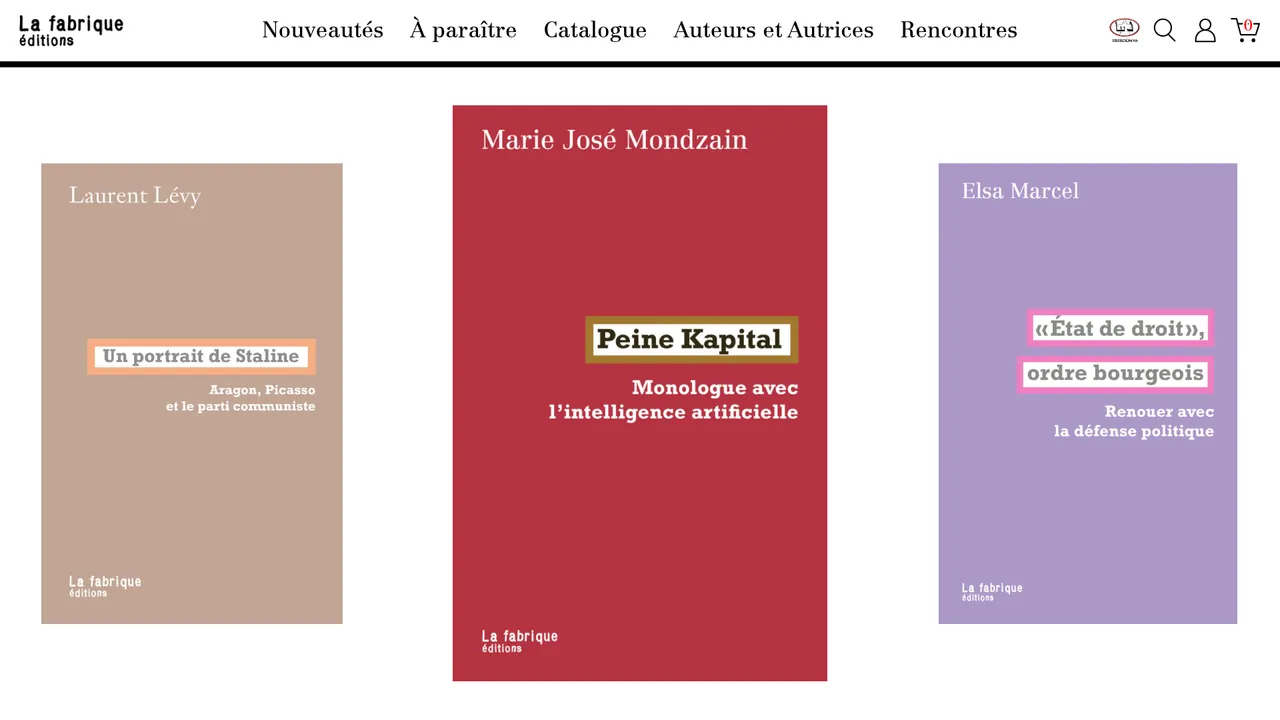 Screenshot de La fabrique éditions